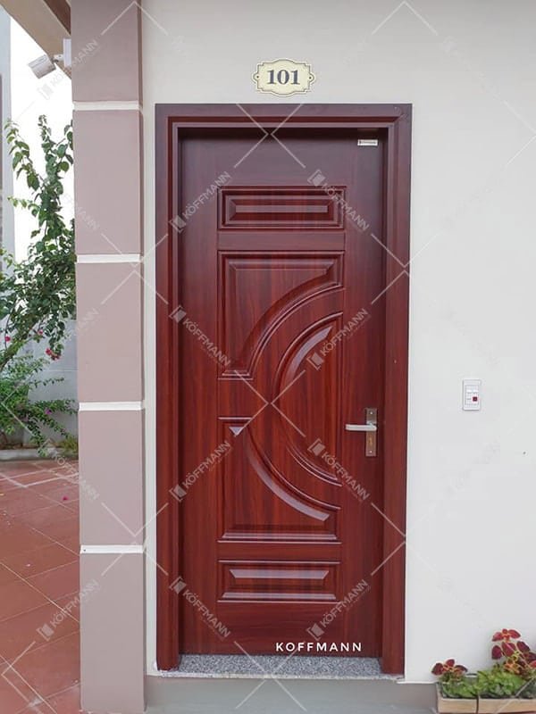 Cửa thép vân gỗ Koffmann KG-1.01 1 cánh - Bến Tre