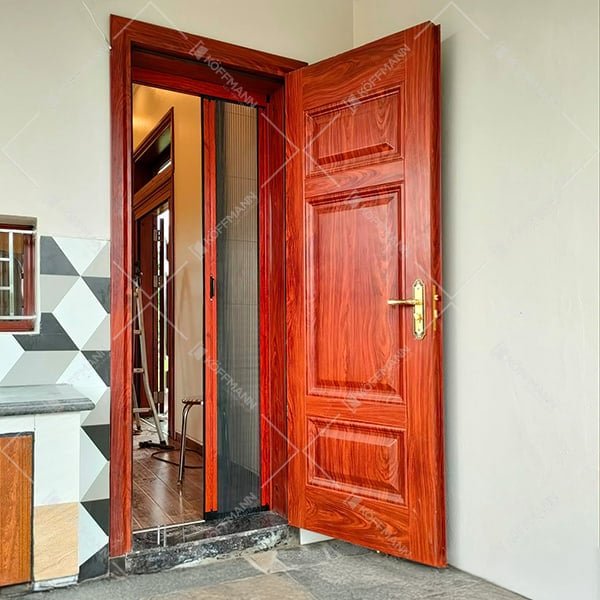 Cửa thép vân gỗ Koffmann KG-1.03 1 cánh - Mai Chương Bến Tre