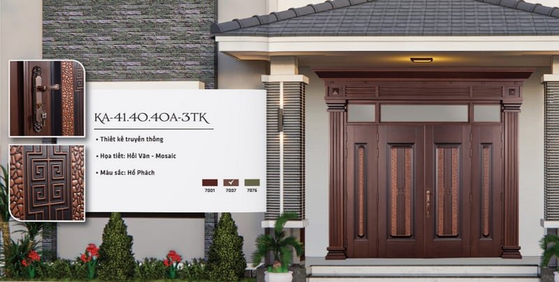 Cửa thép Koffmann 4 cánh KA-41.40.40A-3TK - Bến Tre