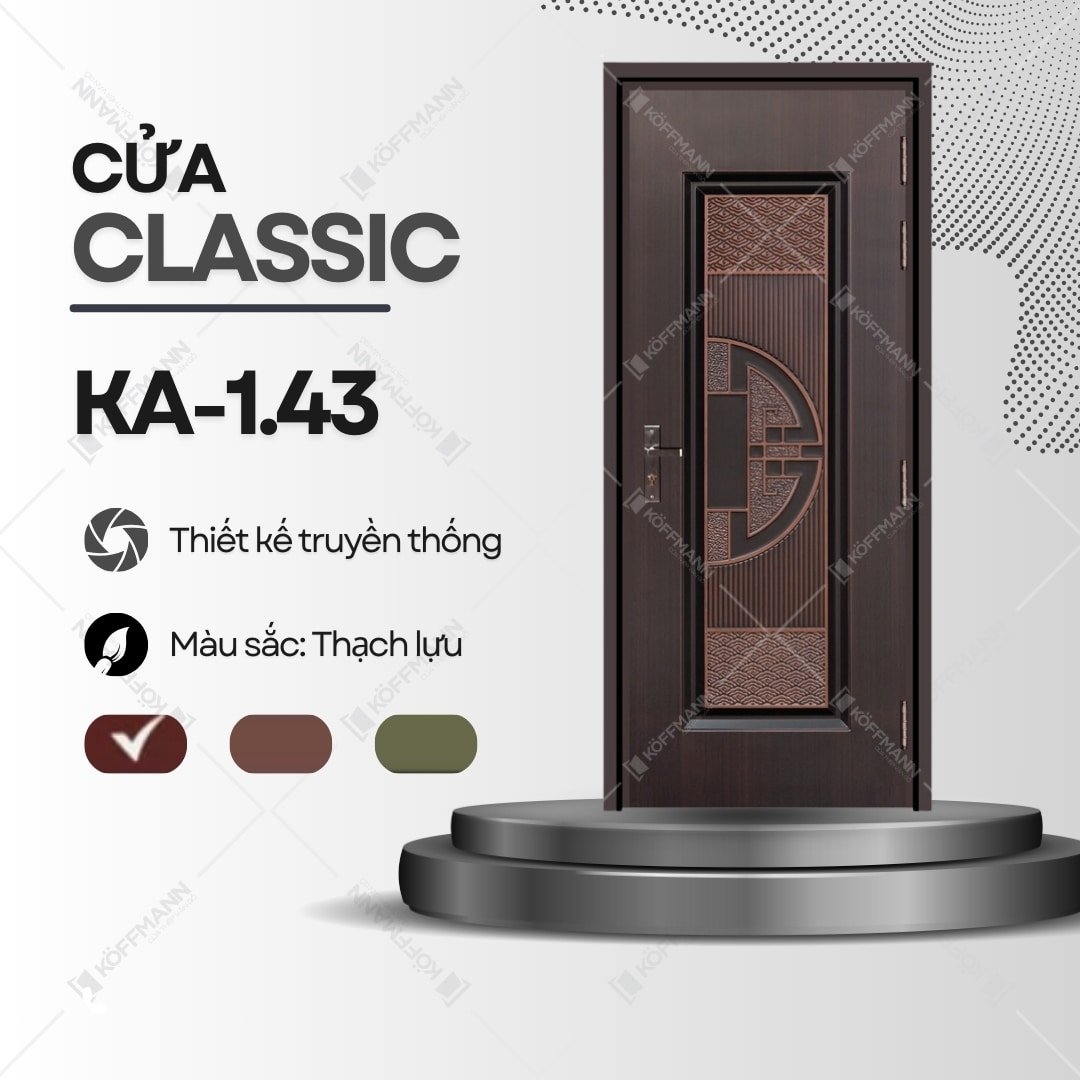 Cửa thép Classic Koffmann KA-1.43 - Maiwindows Bến Tre