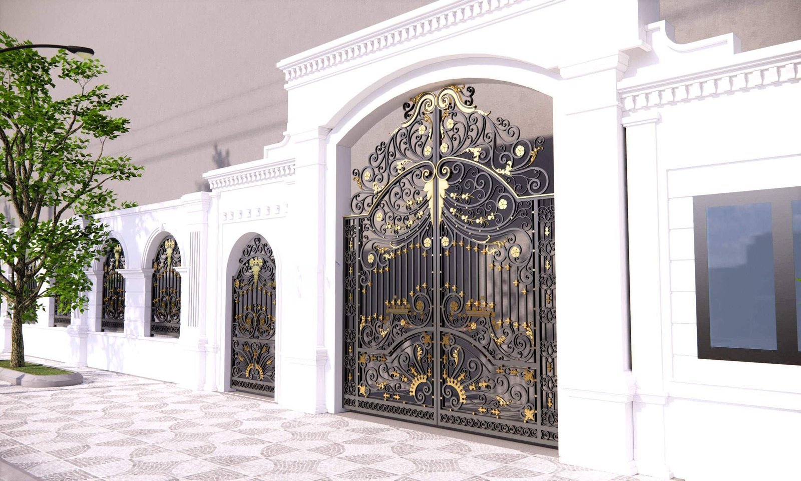 Cửa cổng sắt mỹ thuật