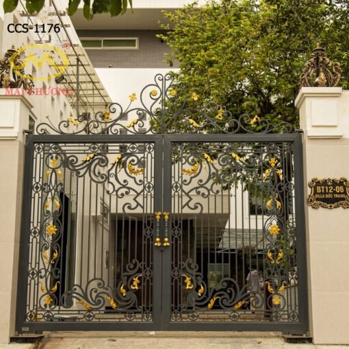 Cửa cổng sắt mỹ thuật CCS-1176
